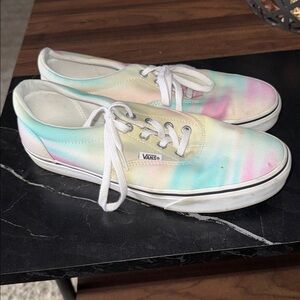Vans Pastel Tie-Dye Low Top Sneakers - Pink, Blue, Yellow, Mint